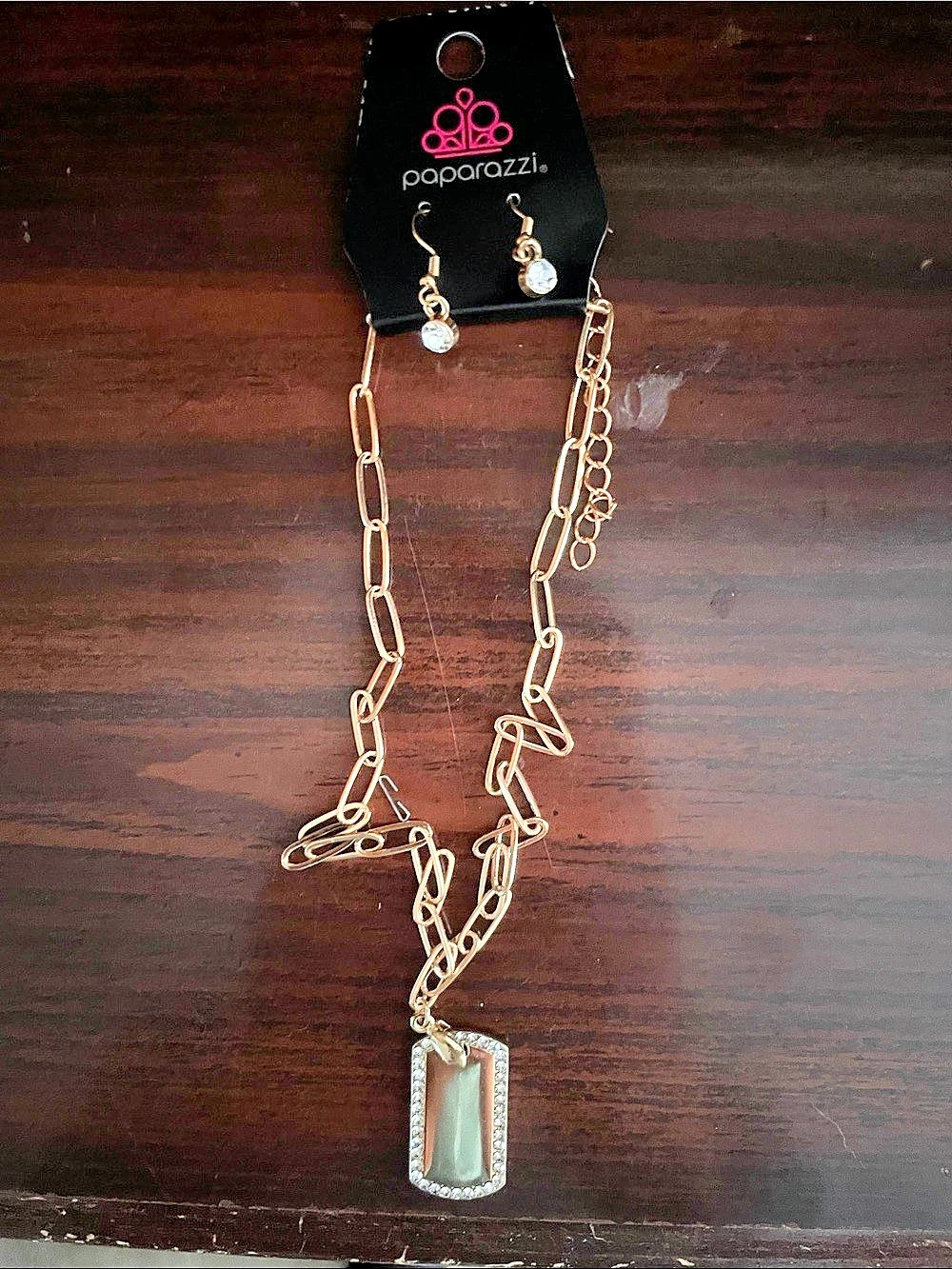 Paparazzi Statement Necklace & Earrings in Gold & Silver NWT
